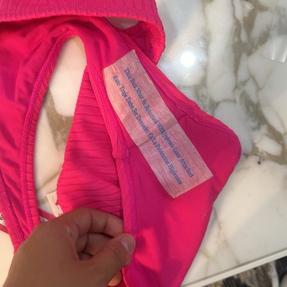 NWT Xhilaration women’s pink ribbed cheeky women’s bikini bottom - Picture 3 of 4